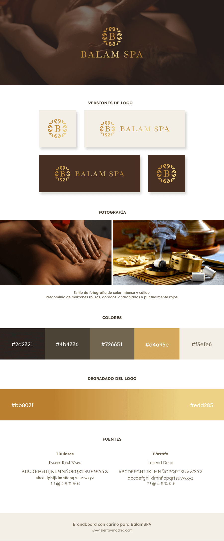 Brandboard de Balam Spa