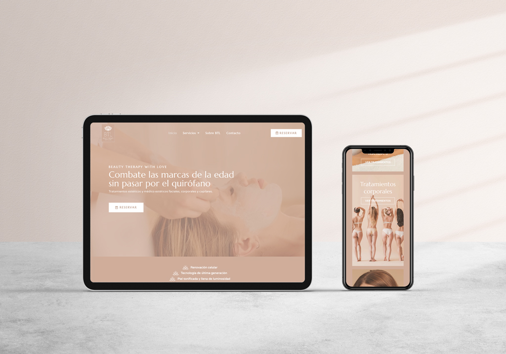 Diseño web centro de estética
