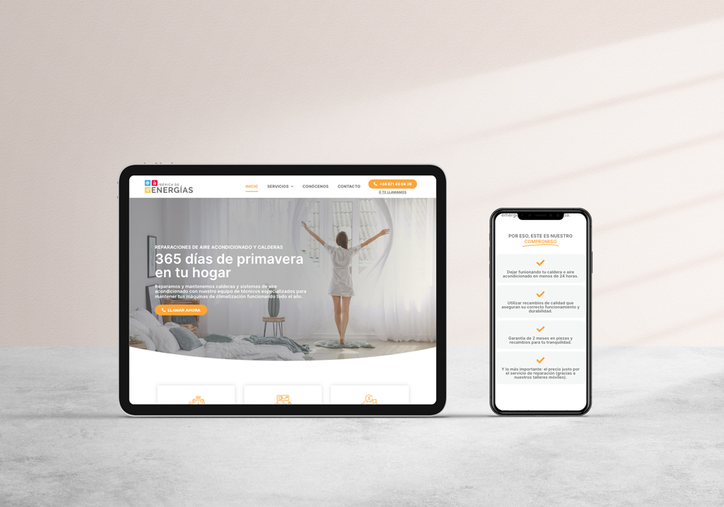 Diseño web climatización