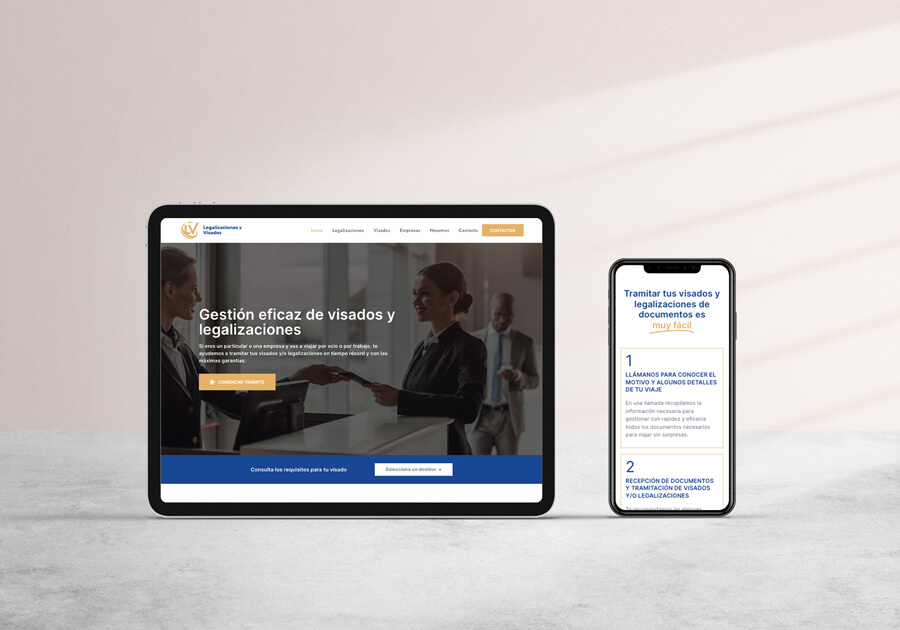 Diseño web Legalizaciones y Visados