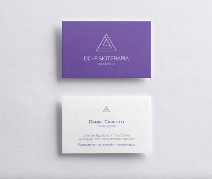 Logo y tarjetas de visita de fisioterapia