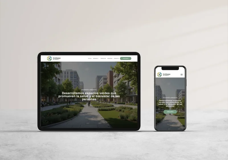 Diseño web Indaga en Verde