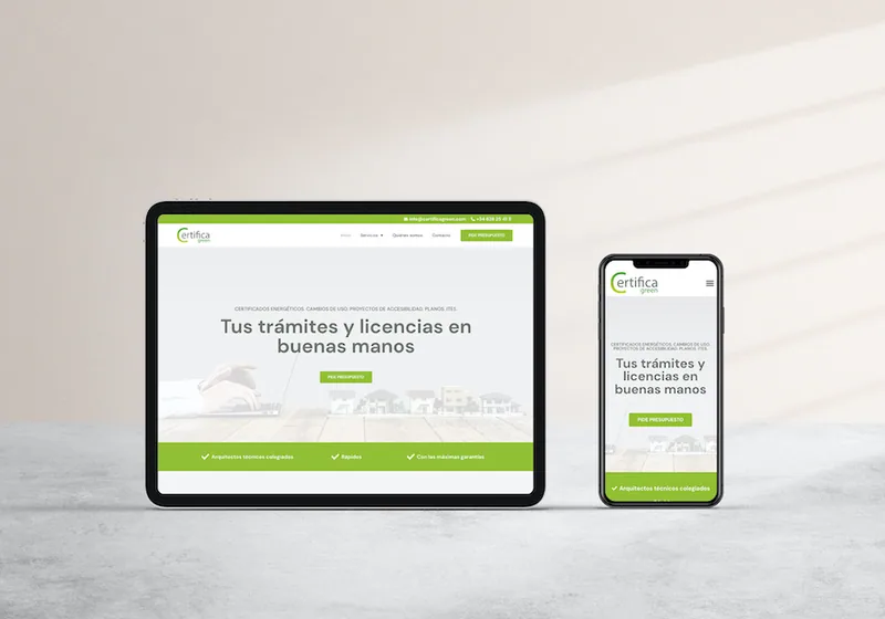 Diseño web CertificaGreen