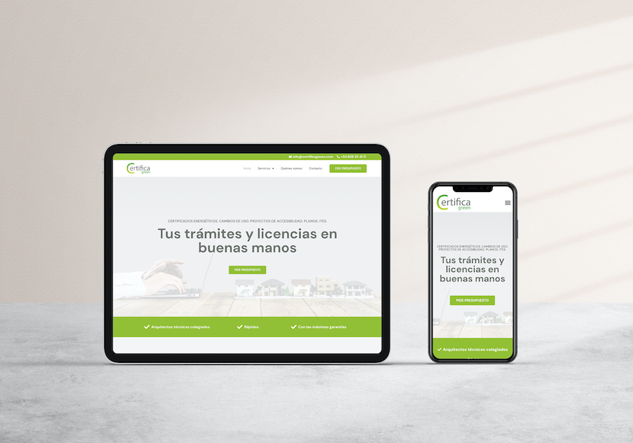 Diseño web CertificaGreen