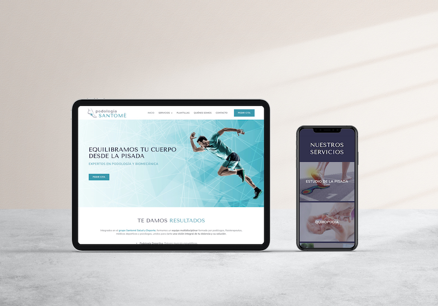 Diseño web Podología Santomé